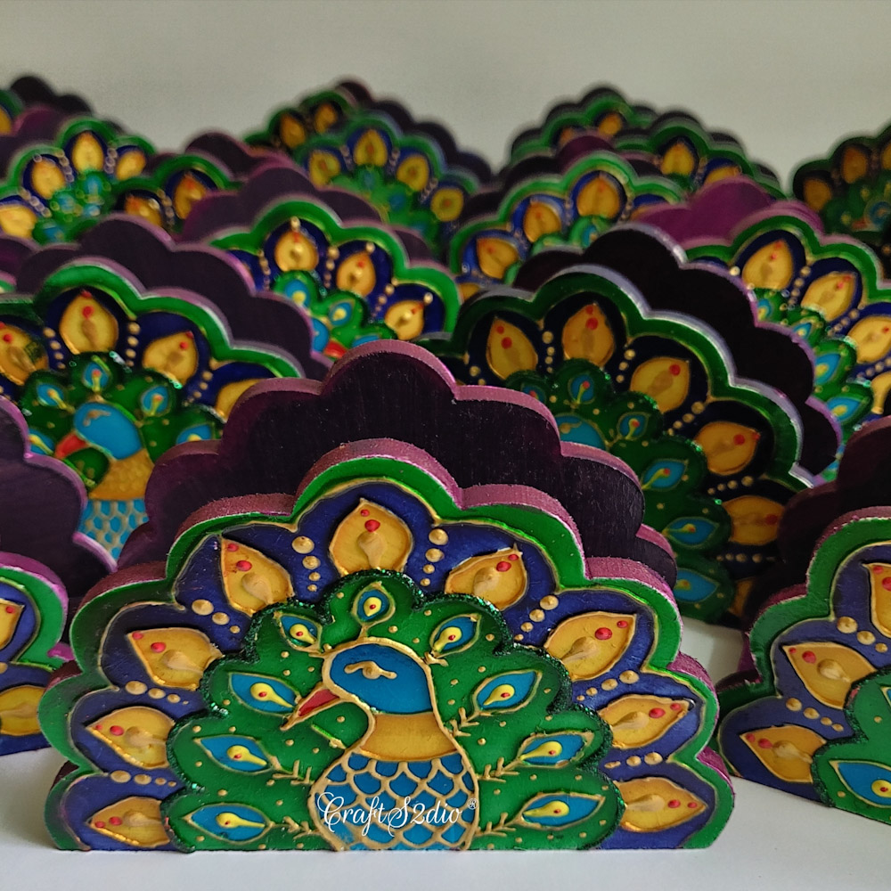 Six Peacock shape tissue holders CraftS2dio
