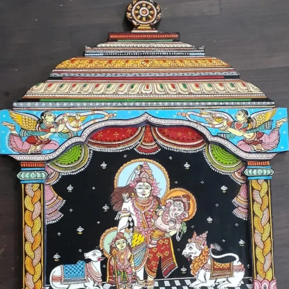 Temple Frame Shiva Parivar