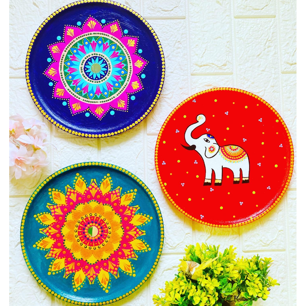Wall plates set of three Artsy by Appy