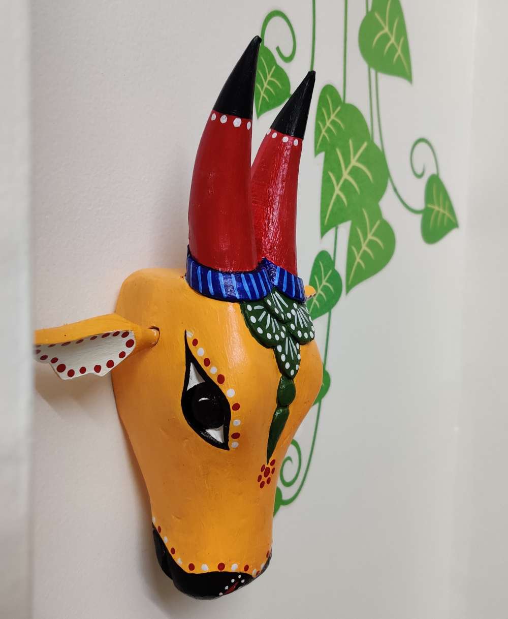 Nandi cow head_ wooden wall decor