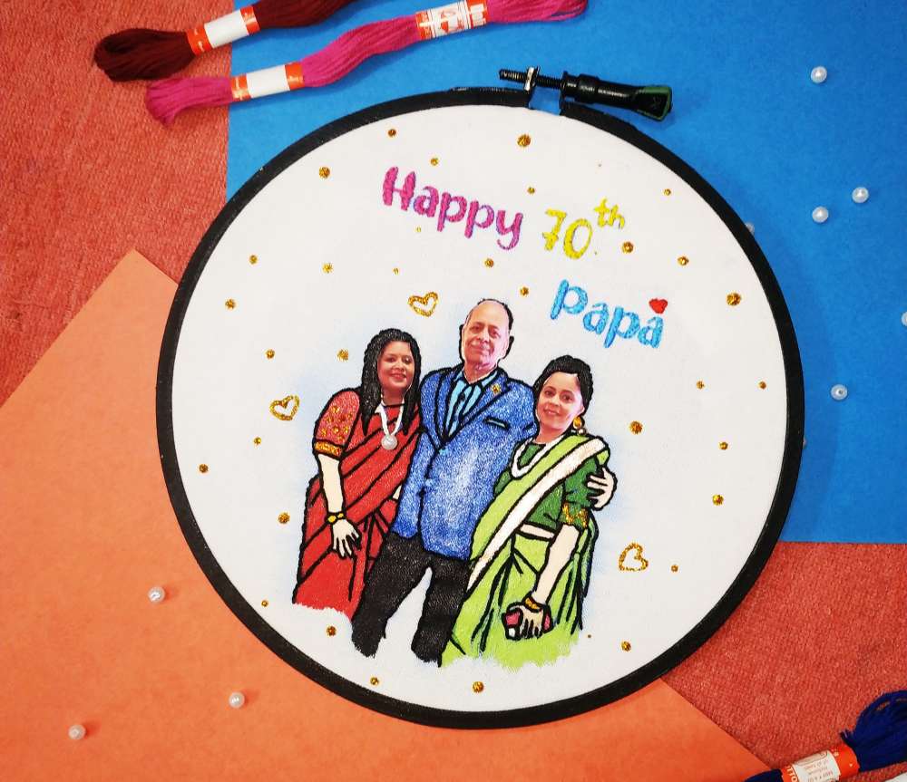 Customised Embroidery Hoop Art