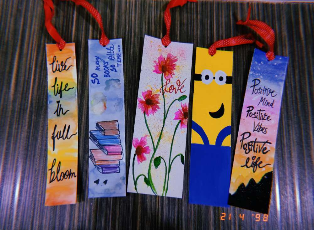 Watercolour bookmarks
