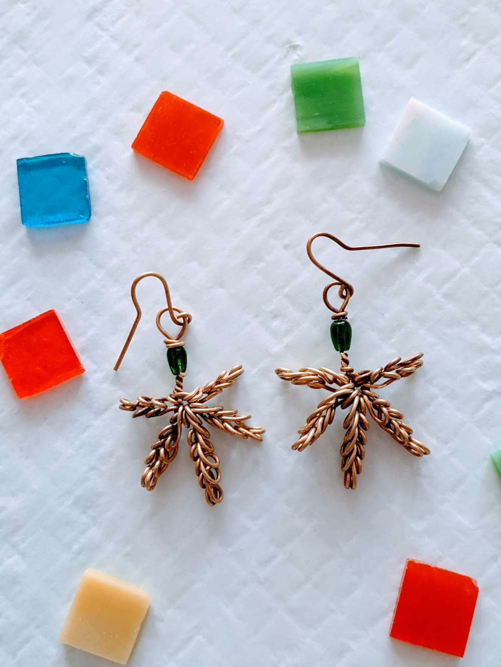 Marijuana leaf earrings