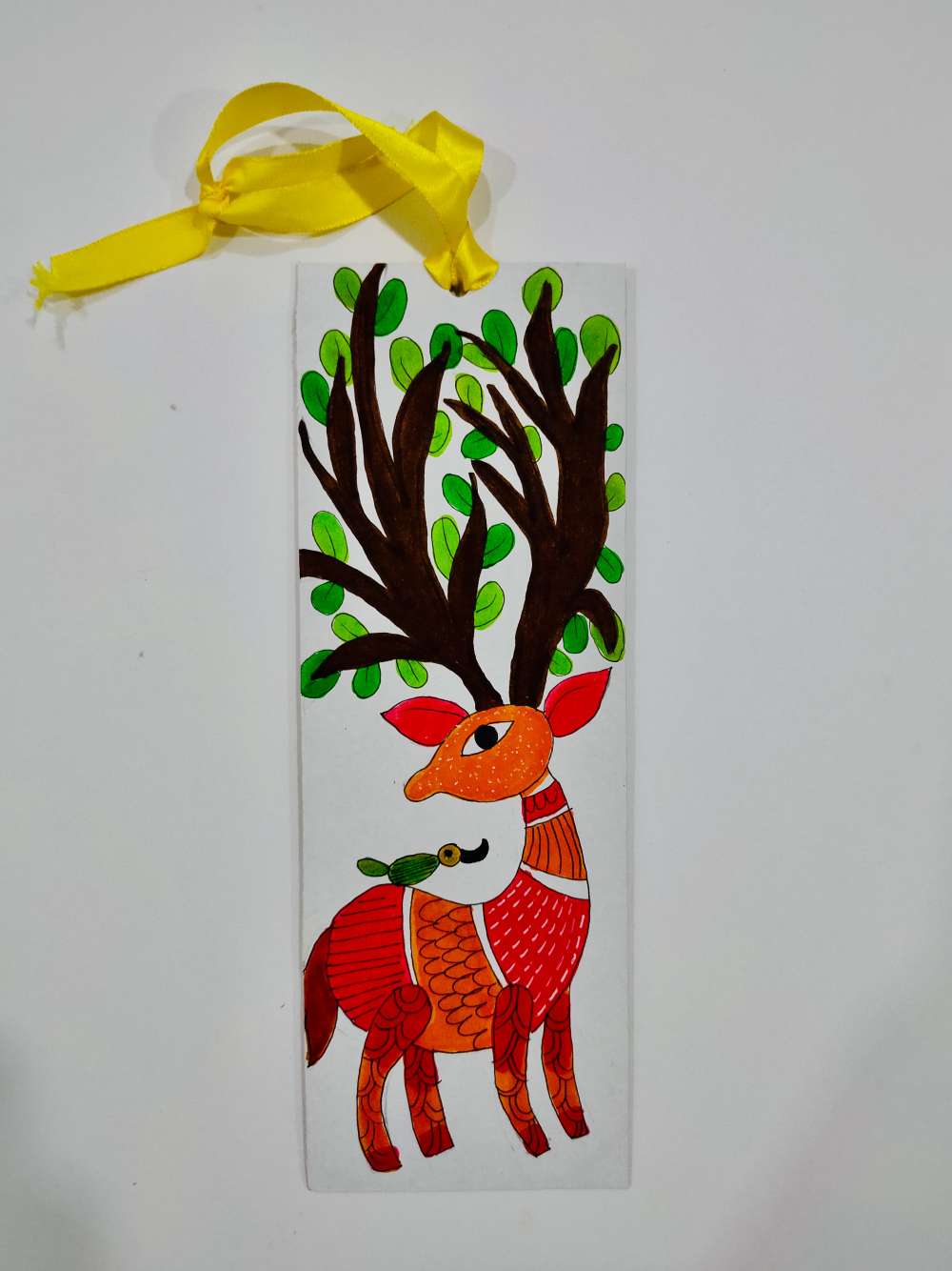 Deer gond art bookmark