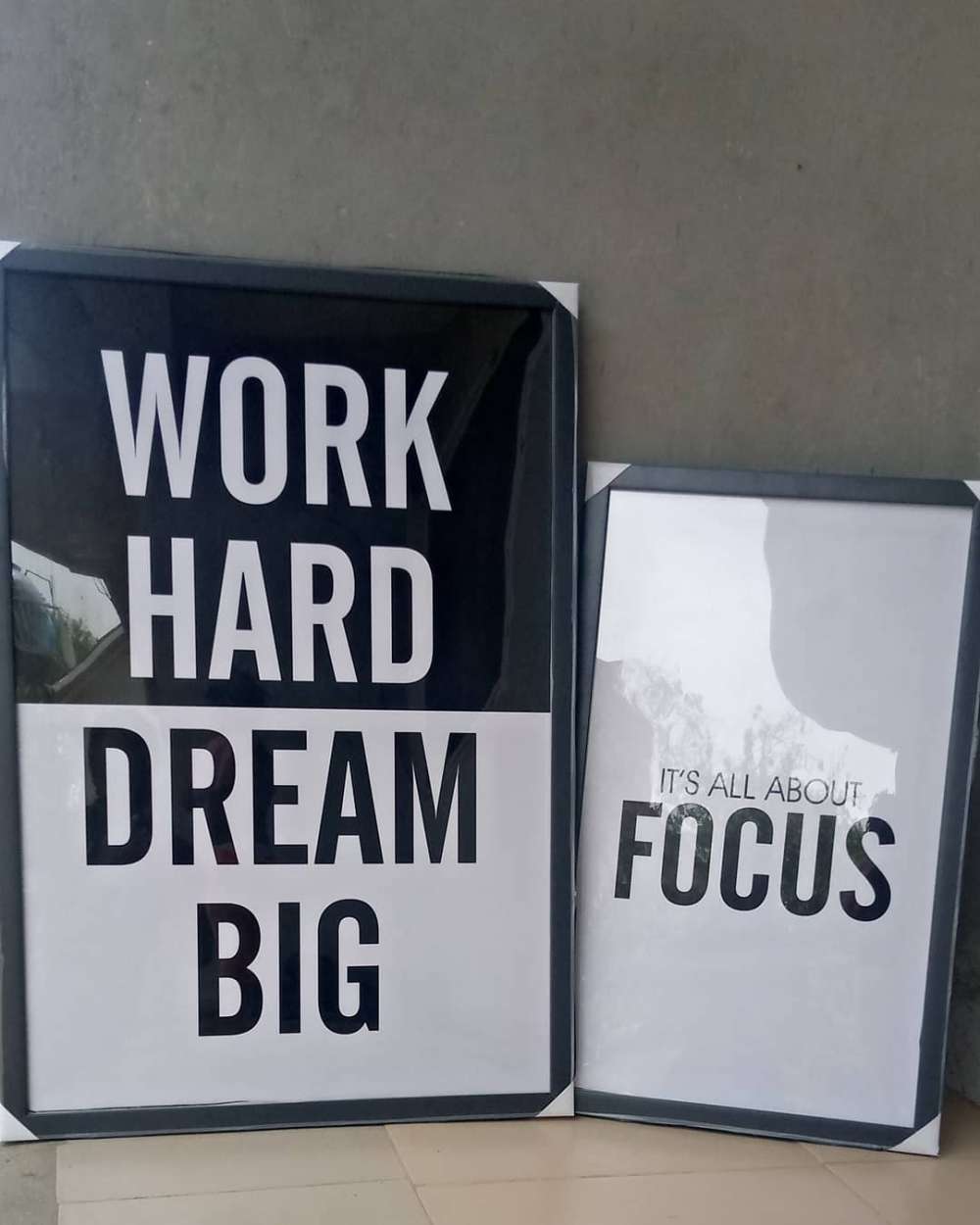 Set of Two Motivational Quote Wall Frames