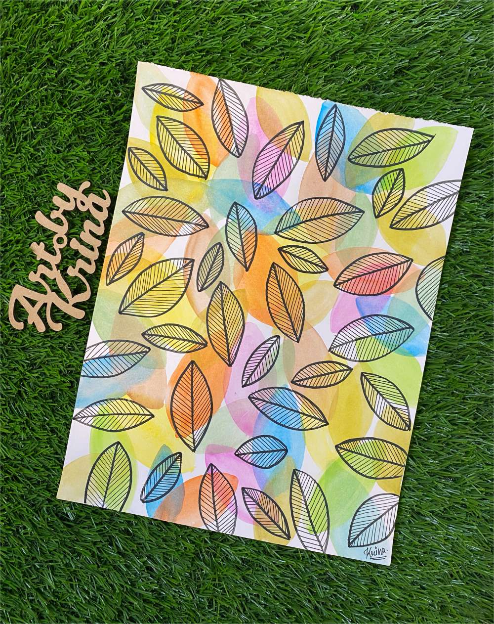 Leaf line art