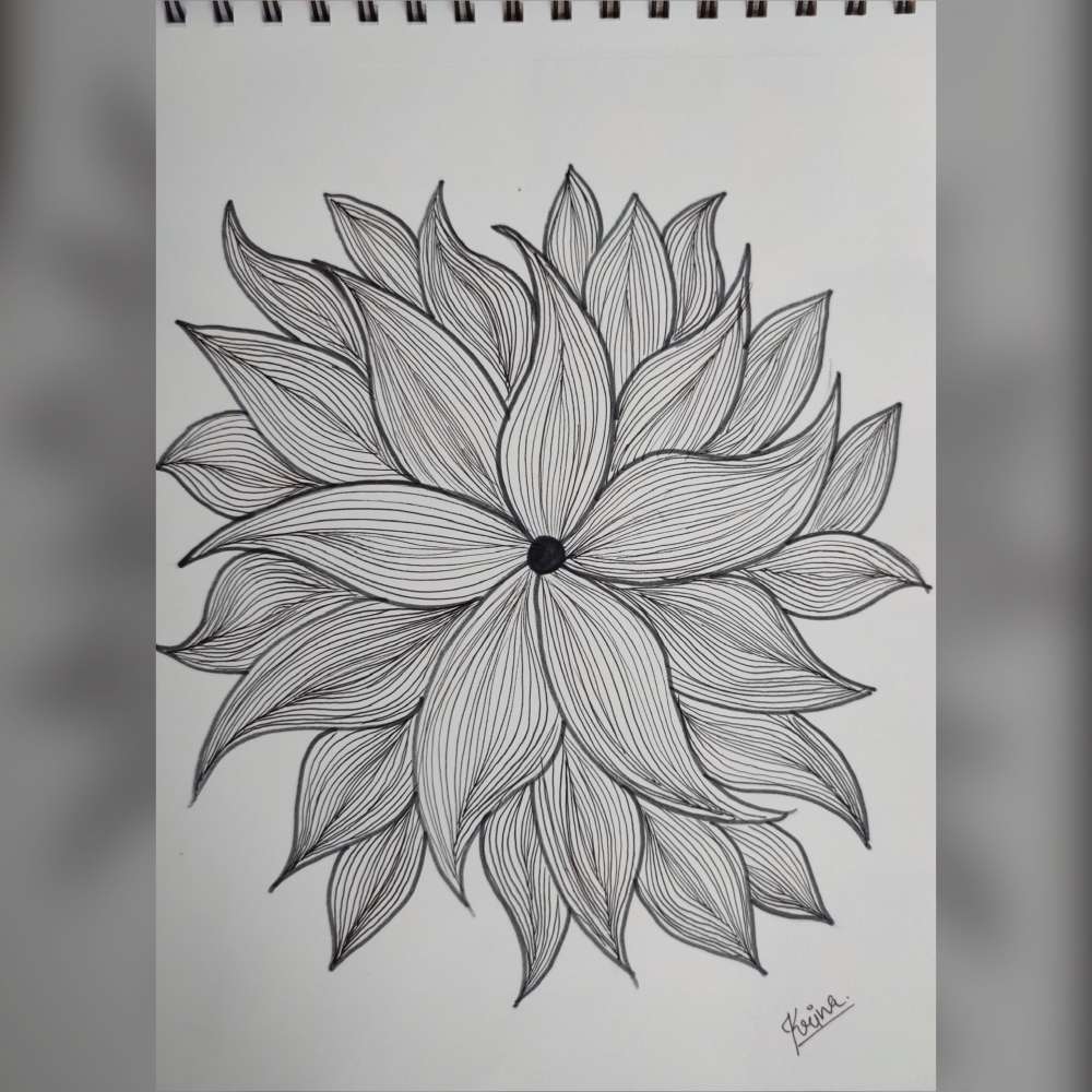 Flower line art