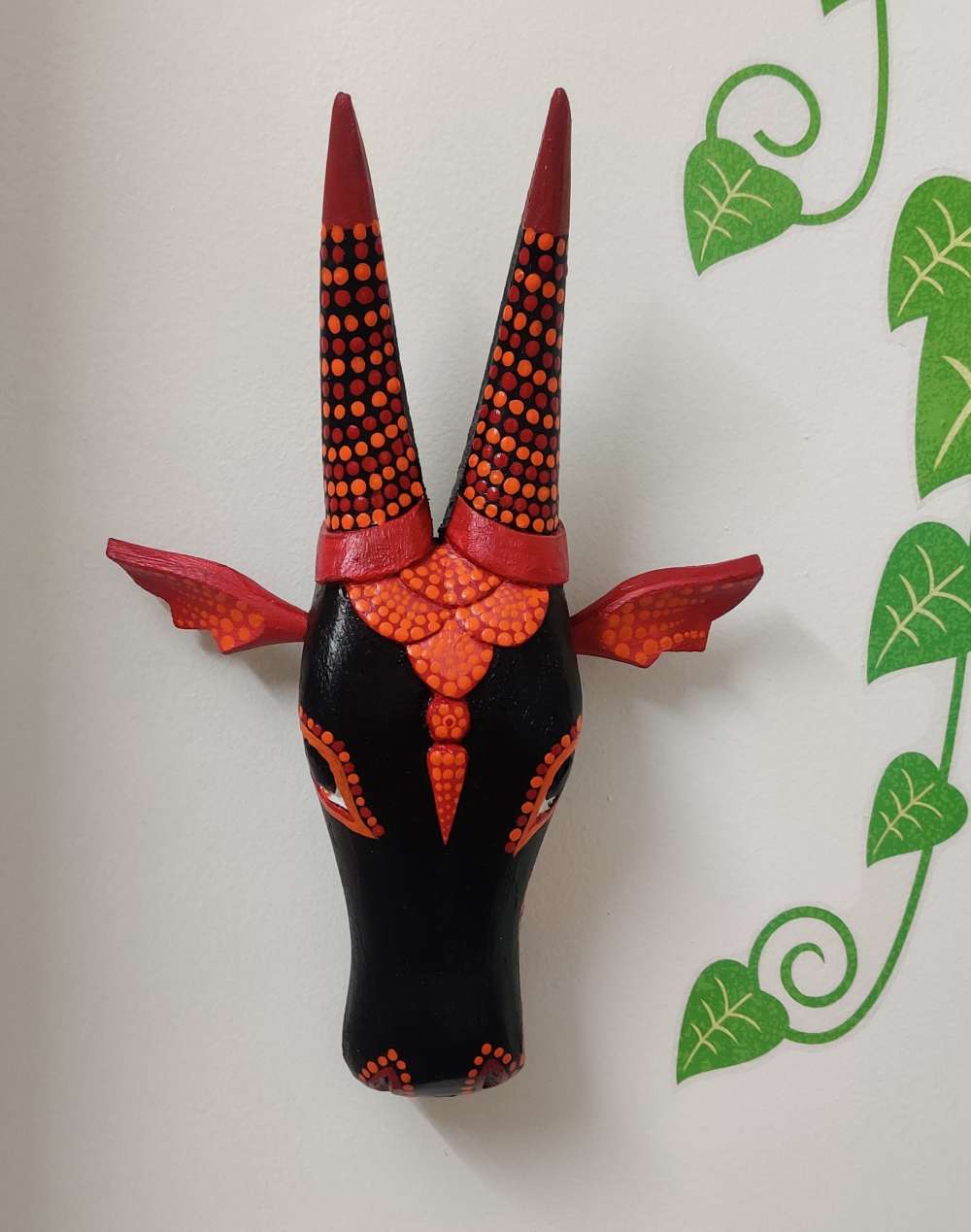 Nandi cow head_ wooden wall decor