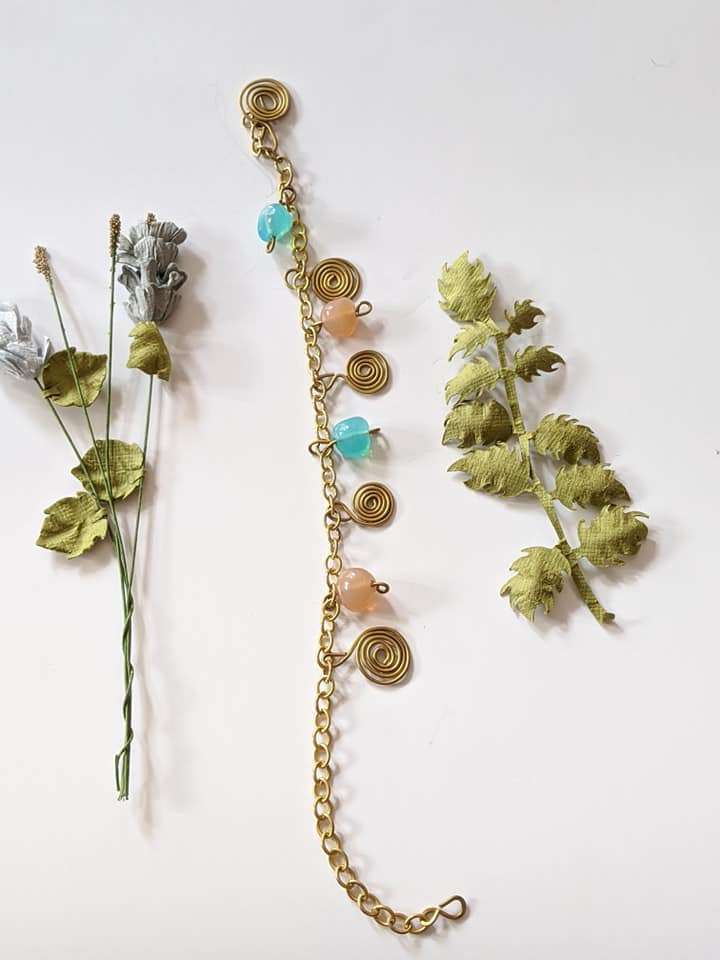 Handmade pastel anklet