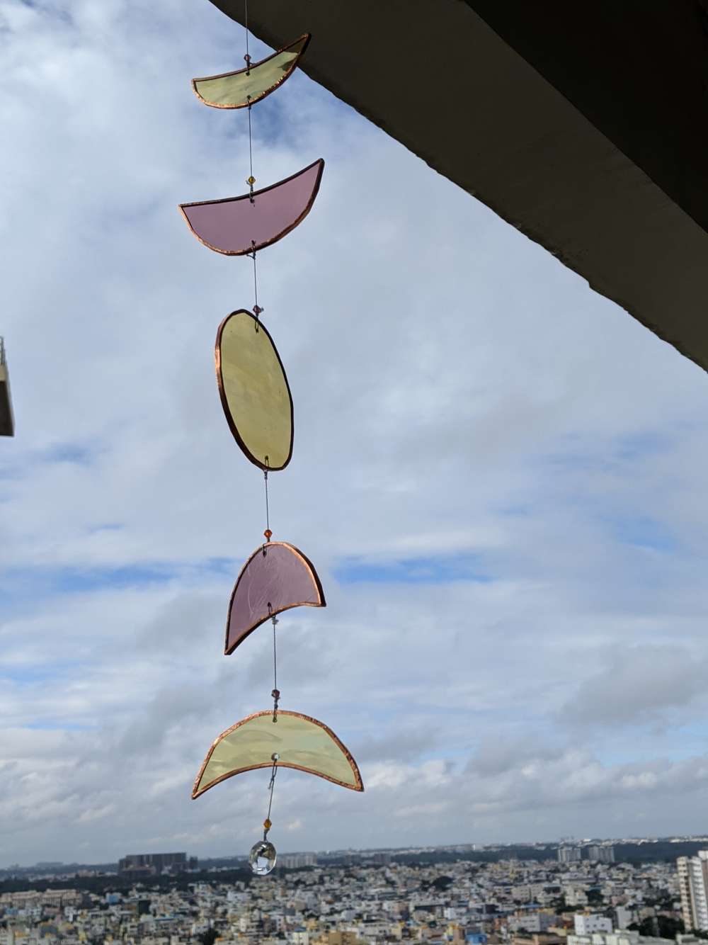 Moon phase window hanging