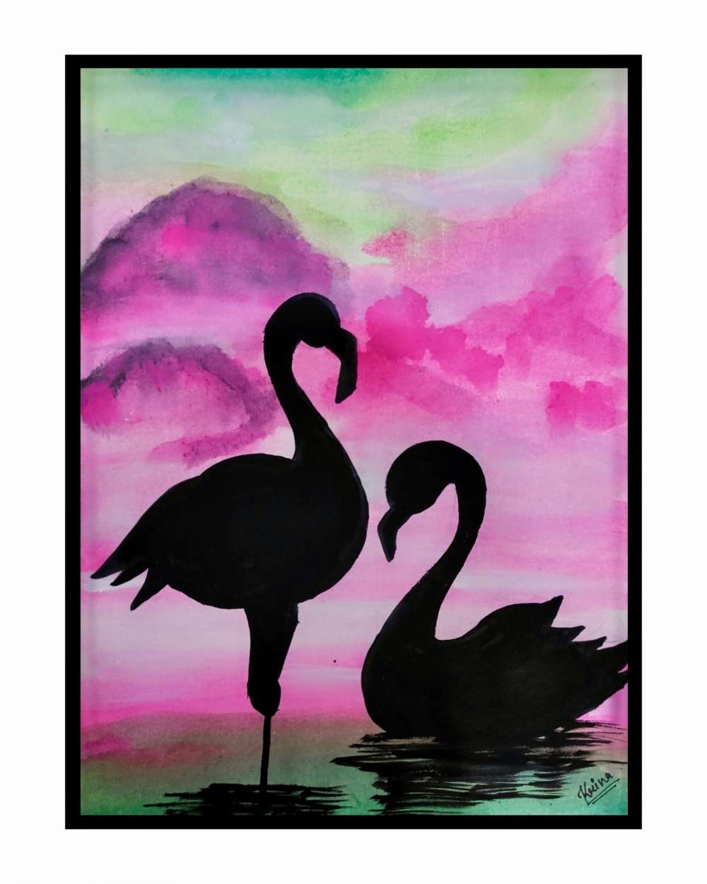 Swan painting
