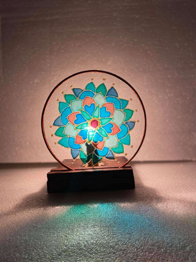 Blue Mandala lamp