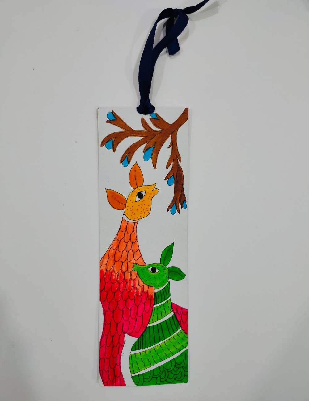 Deer Gond art bookmark