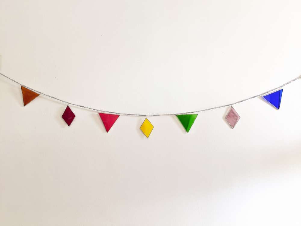 Rainbow toran window topper