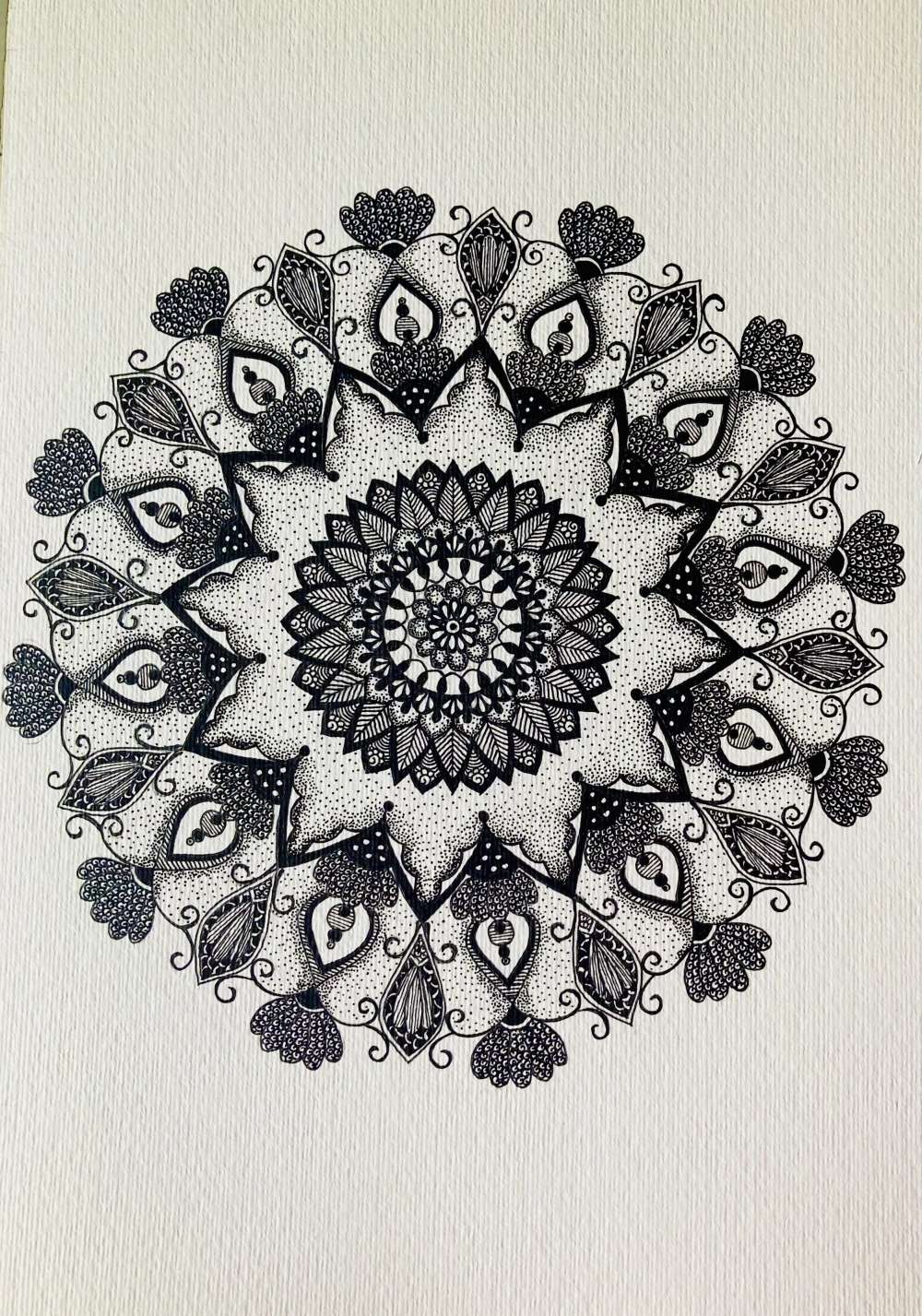 Black & white mandala