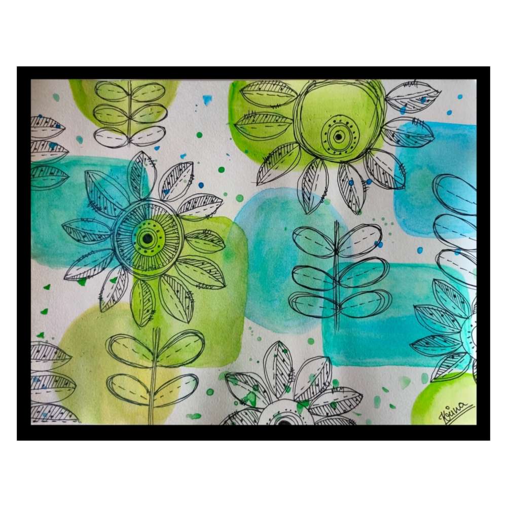 Watercolour doodle art