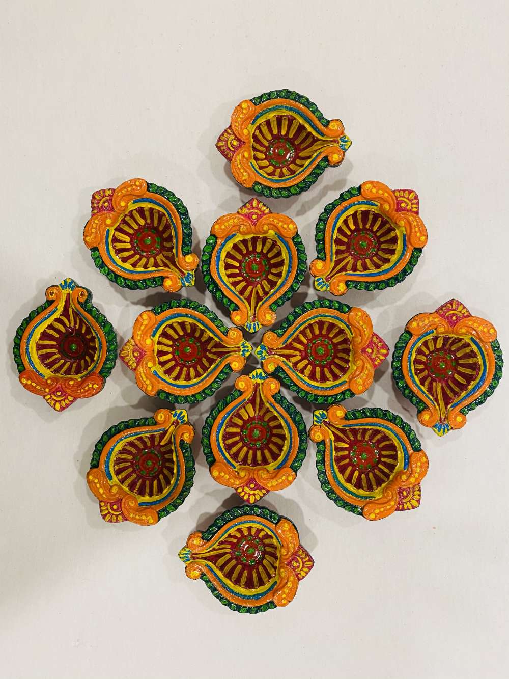 Diwali hand painted diyas