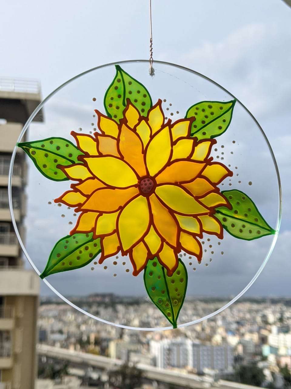Sunflower suncatcher
