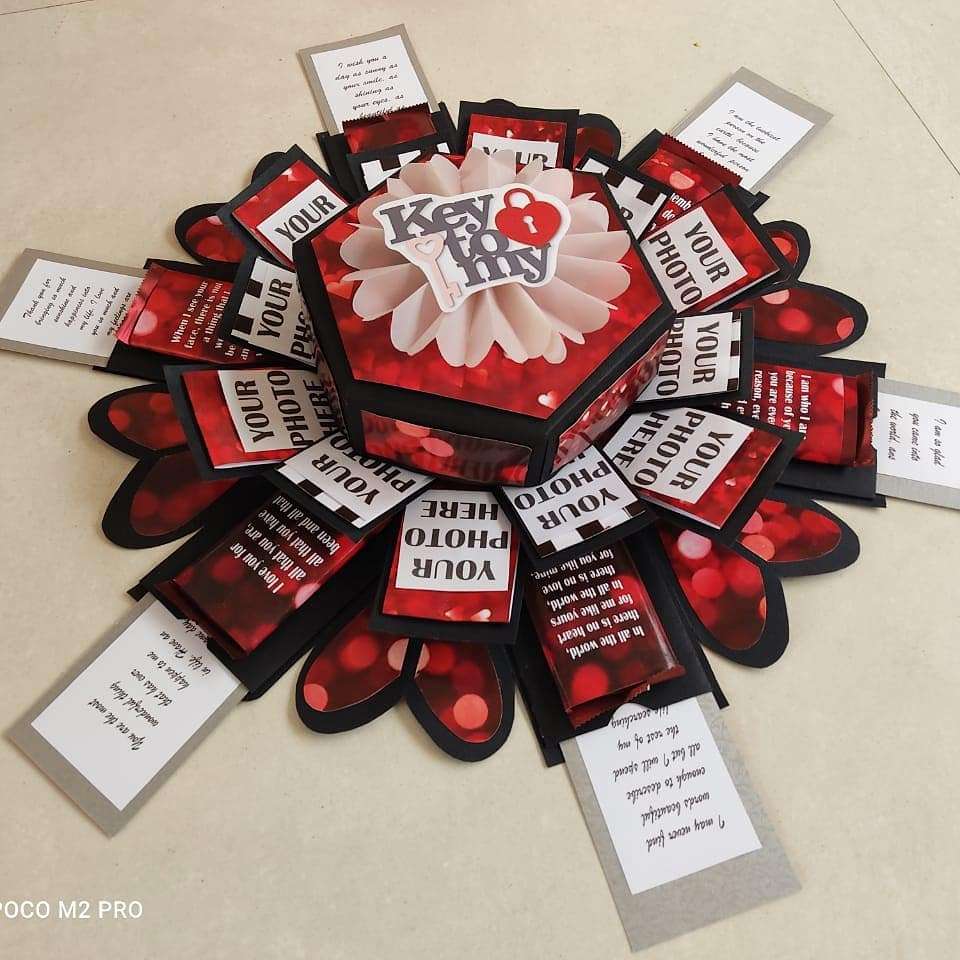 Love Theme Hexagonal Explosion Box