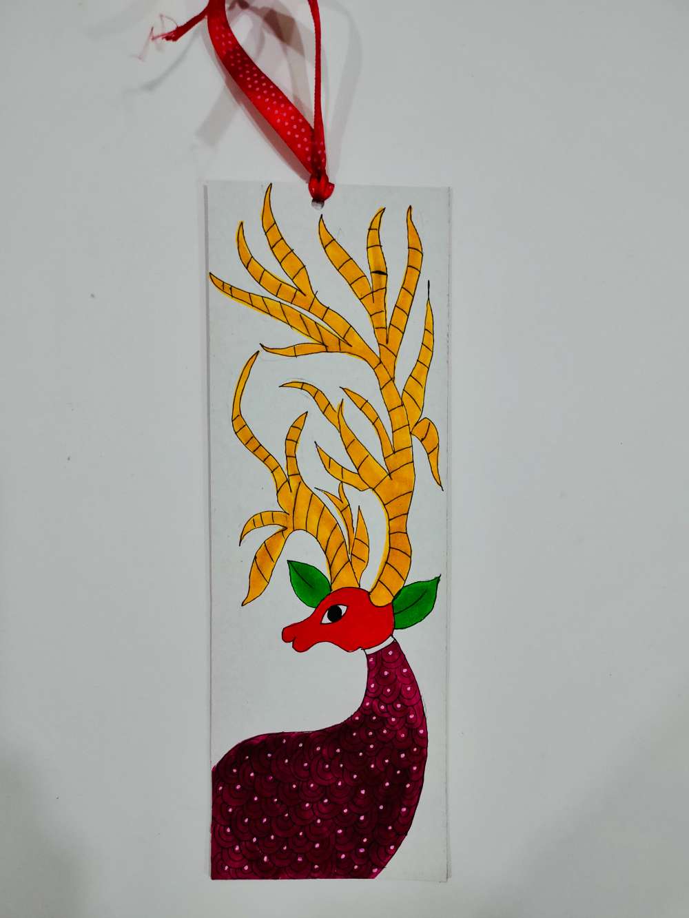 Deer gond art bookmark