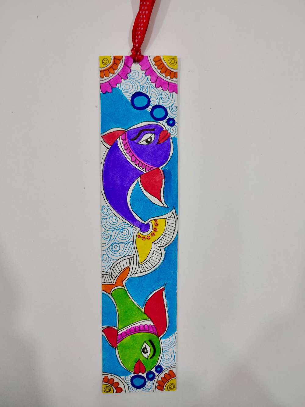 Fish Madhubani bookmark