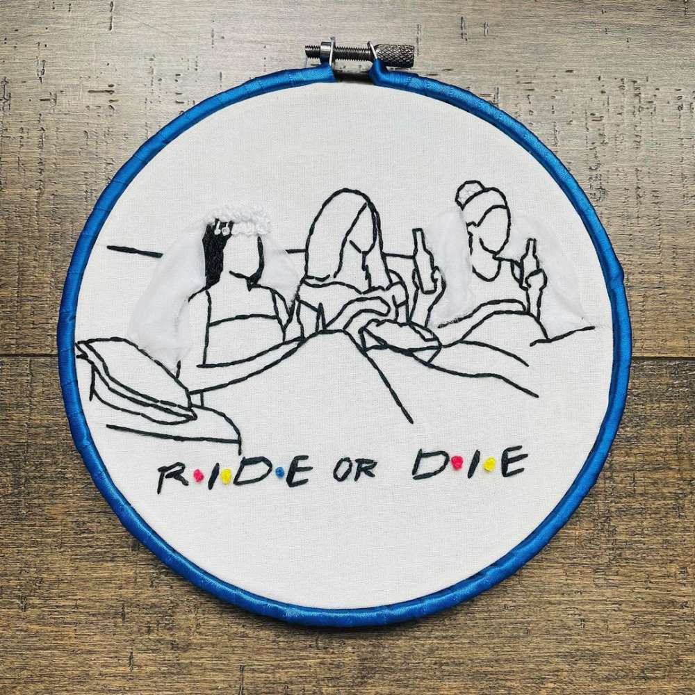 F.R.I.E.N.D.S Theme Embroidery Hoop