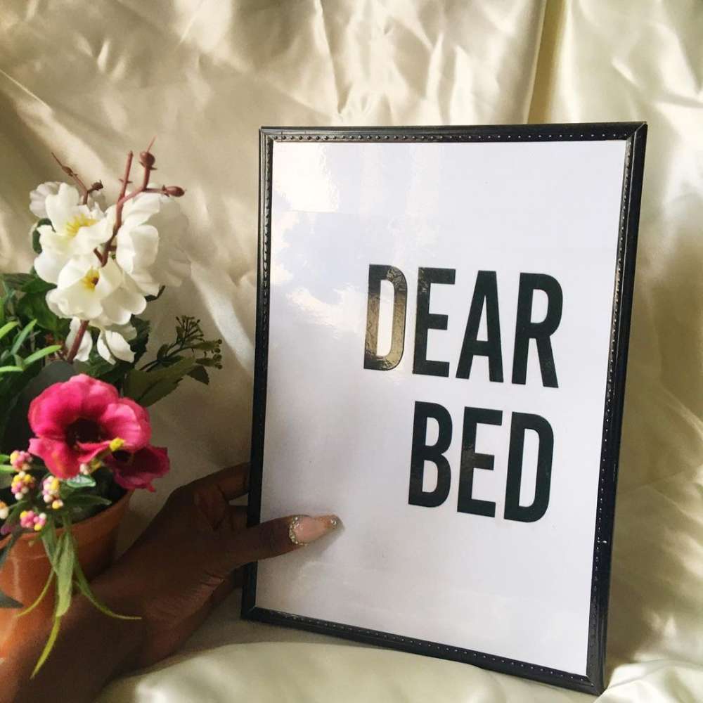 Dear Bed Quote Frame