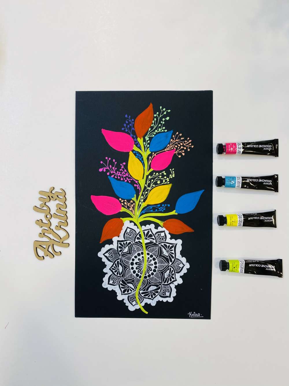 Gouache Mandala art