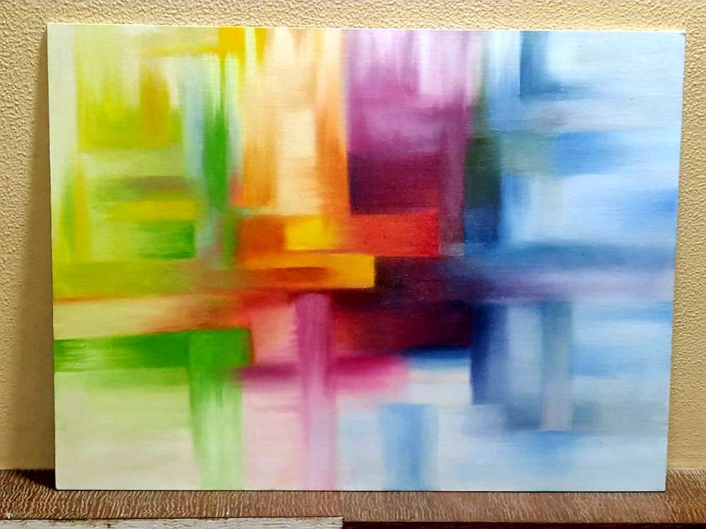 Abstract canvas painting