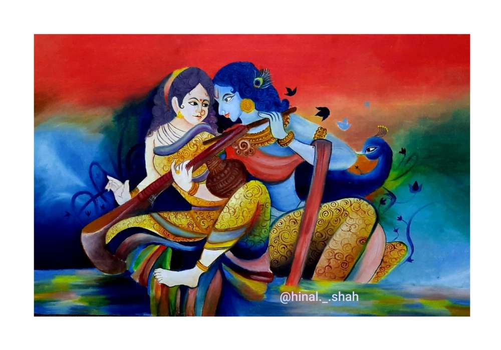 Radha Krishna Canvas Painting