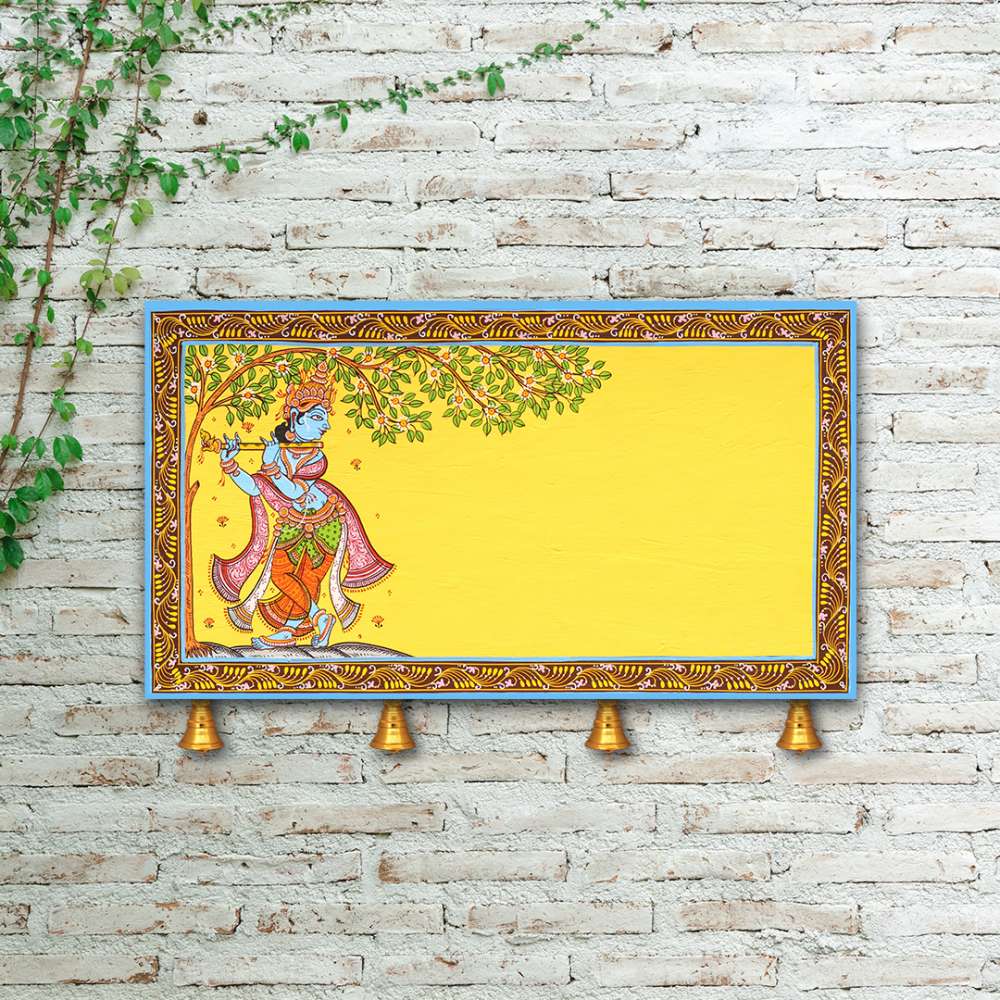 Yellow Krishna Nameplate