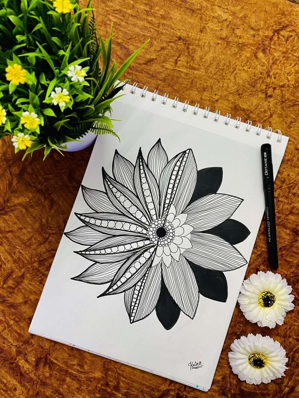 flower doodle art