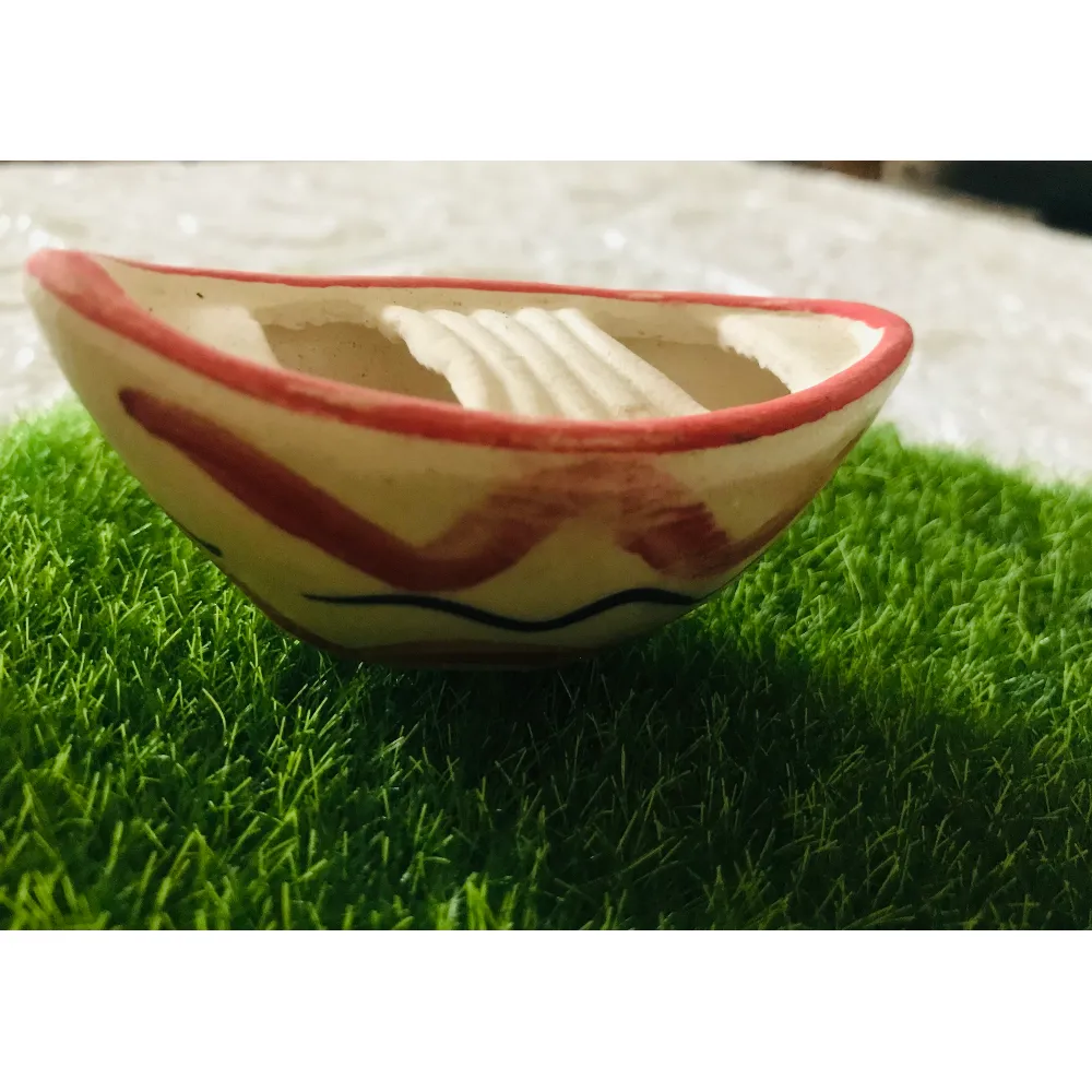 Ceramic Miniature Boat Garden Ornament 1 unit (per piece)