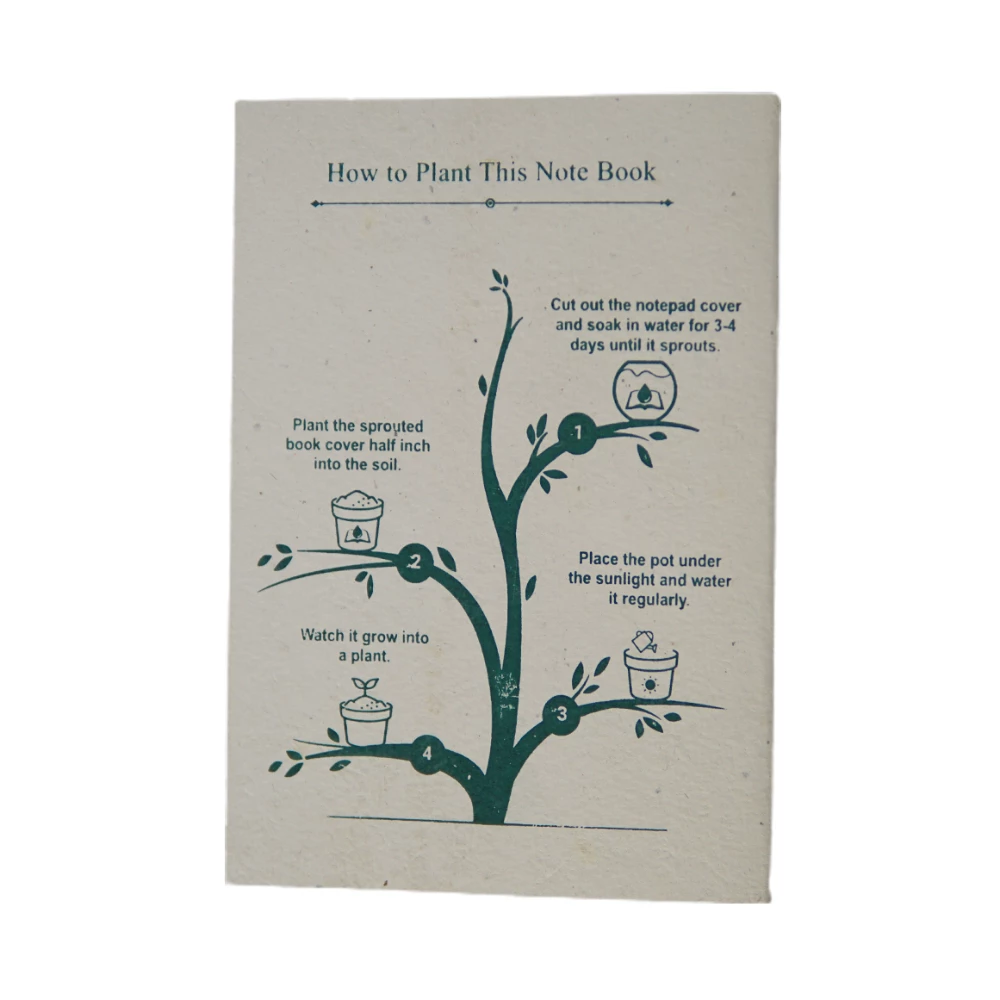 Eco-Friendly Plantable Diary: Recycled Paper with Seeds - Sustainable and Unique Gift - 40 Pages