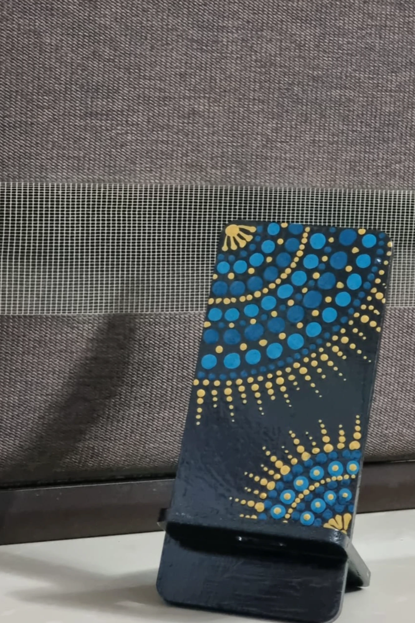 Mandala Themed Hand Painted Mobile Stand