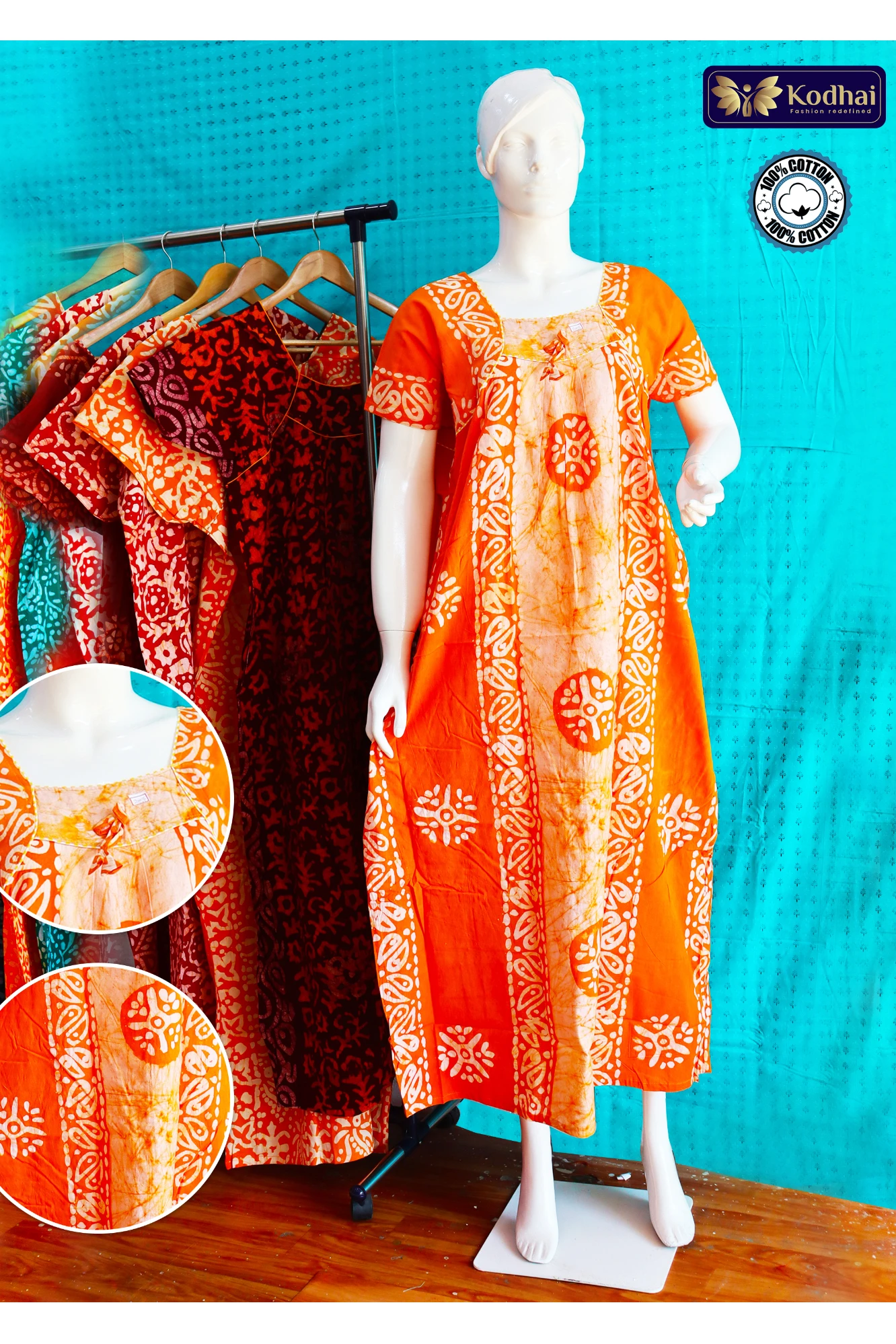 Batik Cotton Nighty kodhainighties