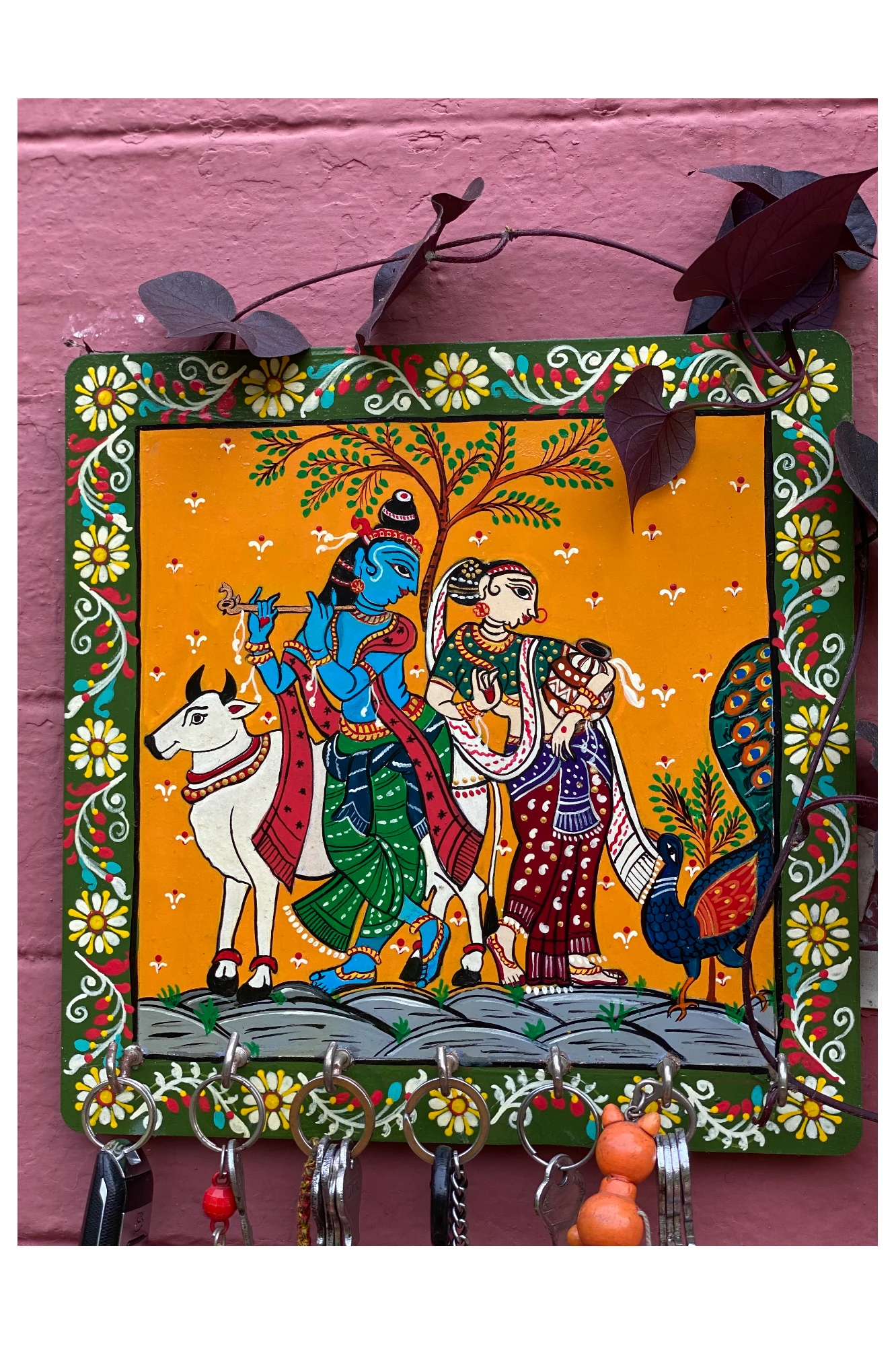 Hand painted key/jewellery holder