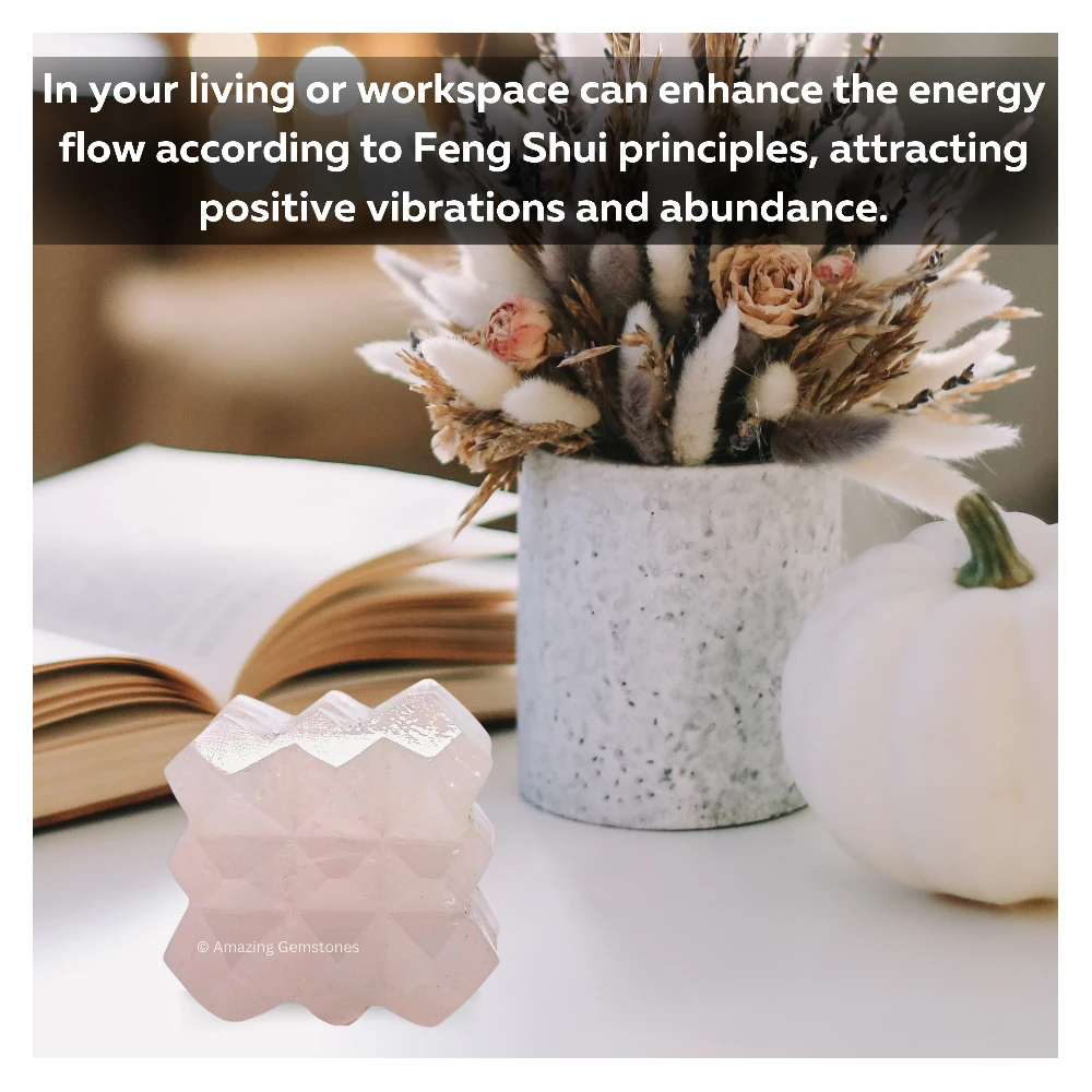 Rose Quartz Cube Pyramid