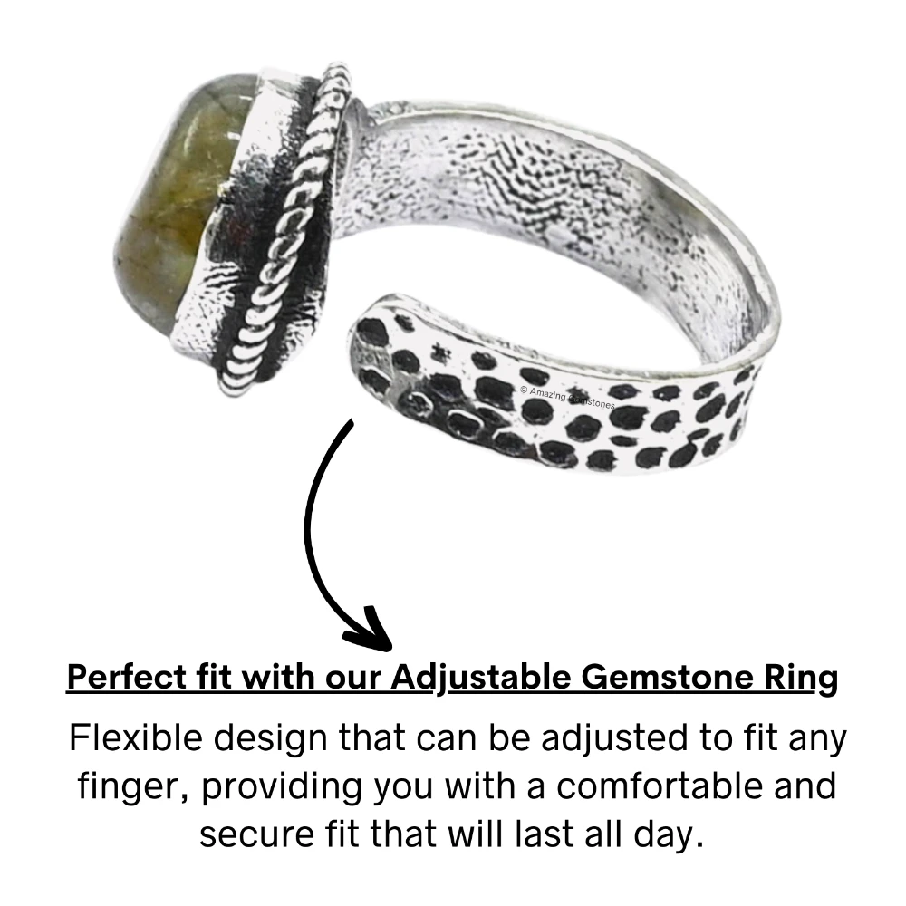 Labradorite Crystal Ring (Silver)