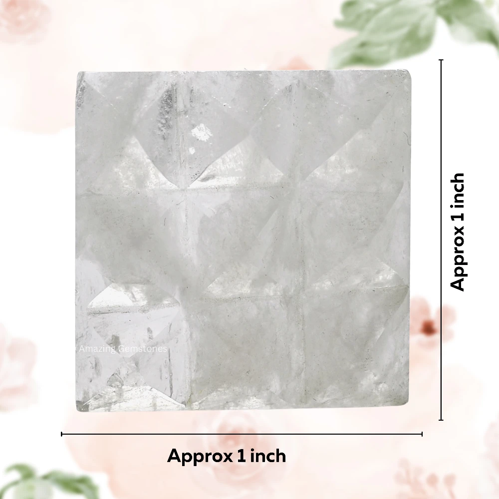 Clear Quartz 9 Pyramid Plate