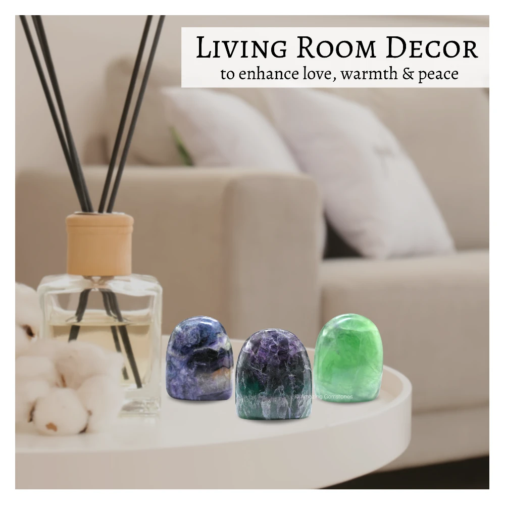 Multi Fluorite Standing Palm Stone (Regular)