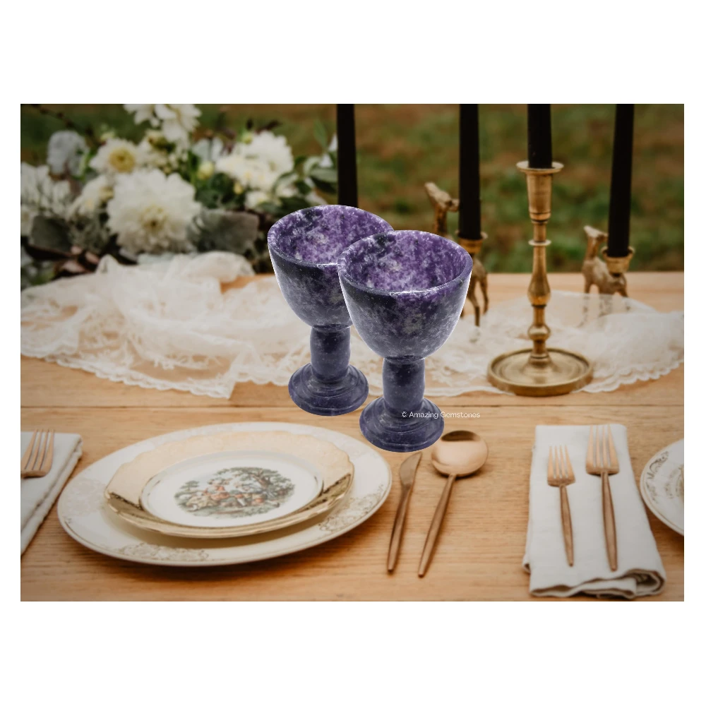 Lepidolite Wine Glass