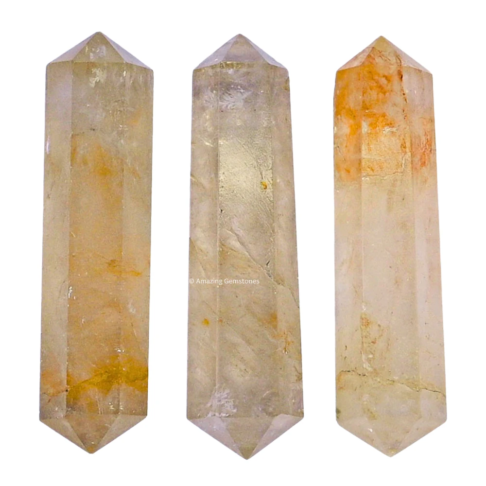 Citrine Pencil Points (Double Terminated) (Set of 3)