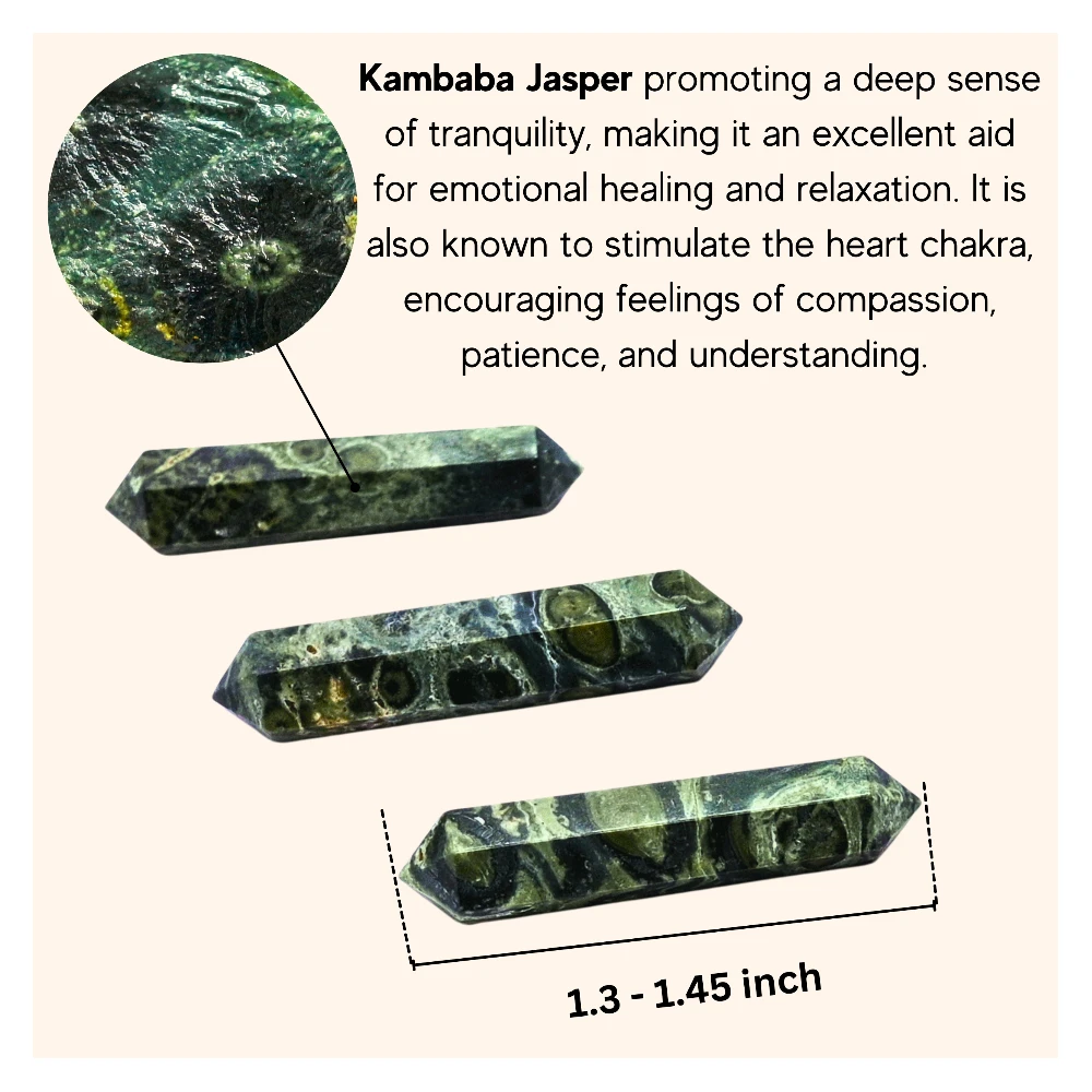 Kambaba Jasper Pencil Points (Double Terminated) (Set of 3)