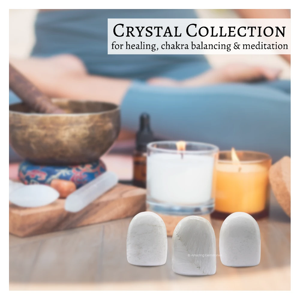 Scolecite Standing Palm Stone (Regular)