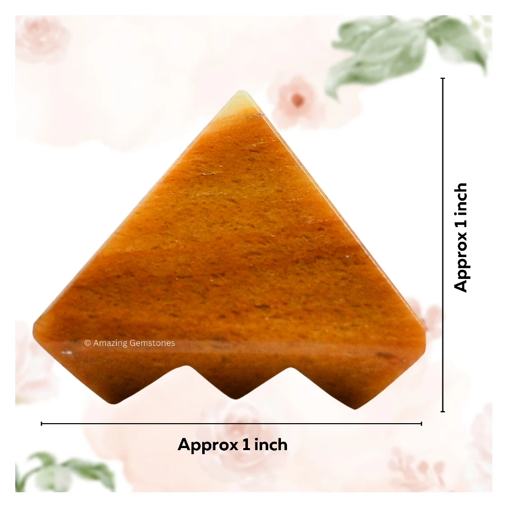 Yellow Jasper Lemurian Pyramid - Under 9 Pyramid Plate
