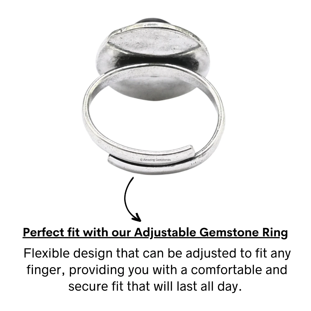 Amethyst Crystal Bead Ring (Silver)