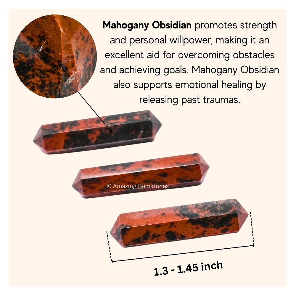 Mahogany Obsidian Pencil Points (Double Terminated) (Set of 3)