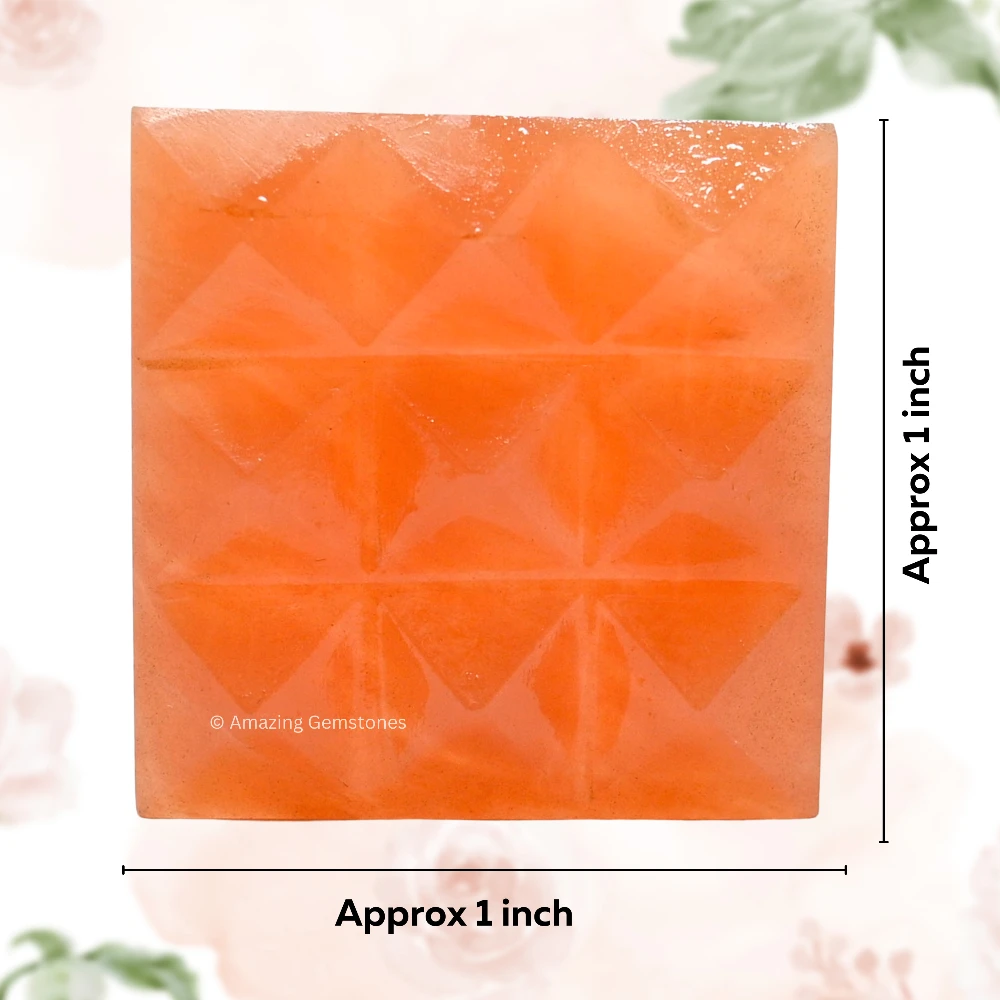 Red Aventurine 9 Pyramid Plate