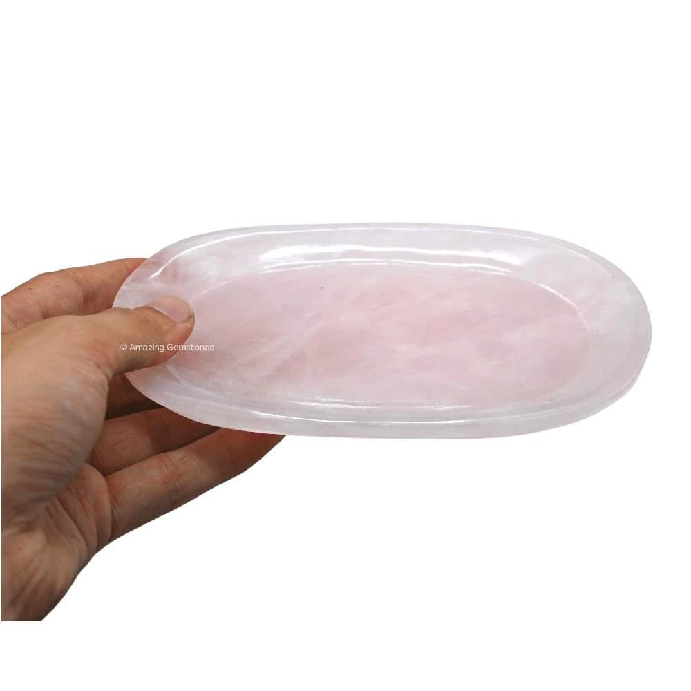 Rose Quartz Crystal Tray